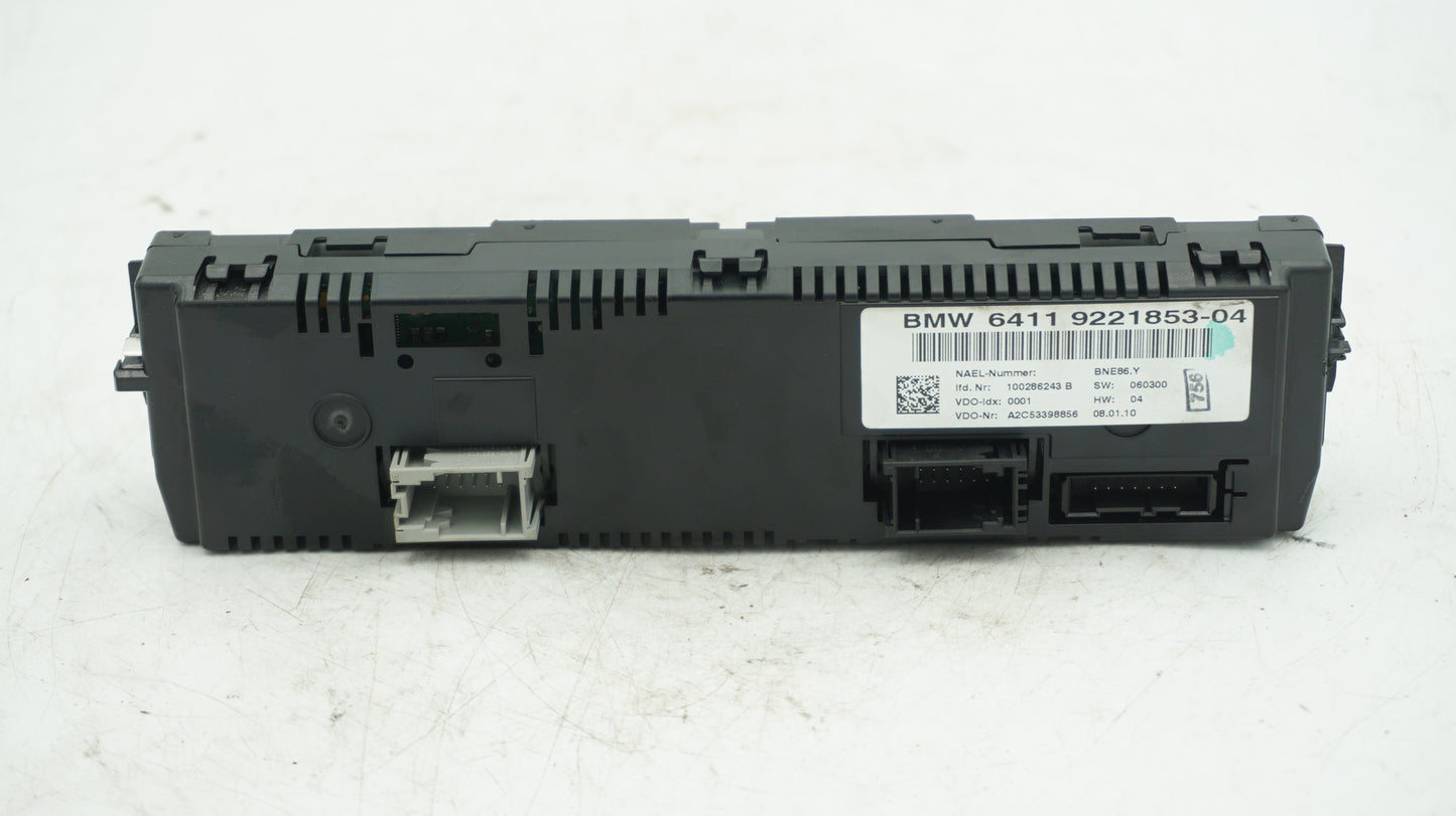 BMW 1 3 SERIES LCI AC HEATER CONTROLS 9221853
