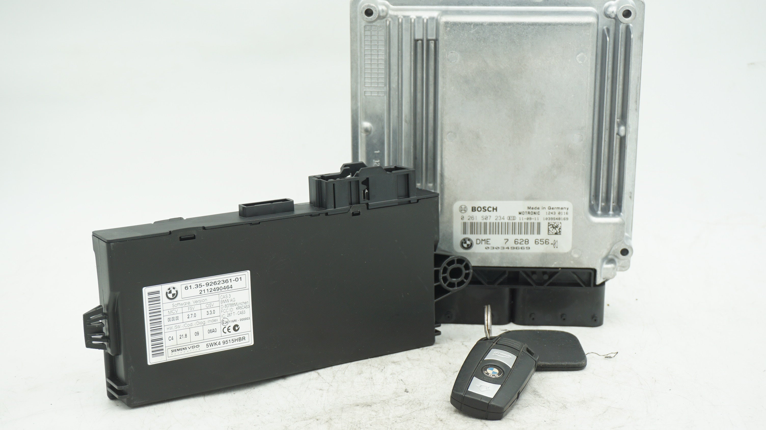 BMW 1 3 SERIES LCI E82 E87 E88 E90 N46 2.0L DME CAS AND KEY SET CAS3 7 ...