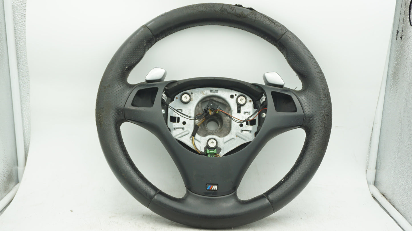 BMW 1 3 SERIES M-SPORT LEATHER STEERING WHEEL W/ PADDLE SHIFT