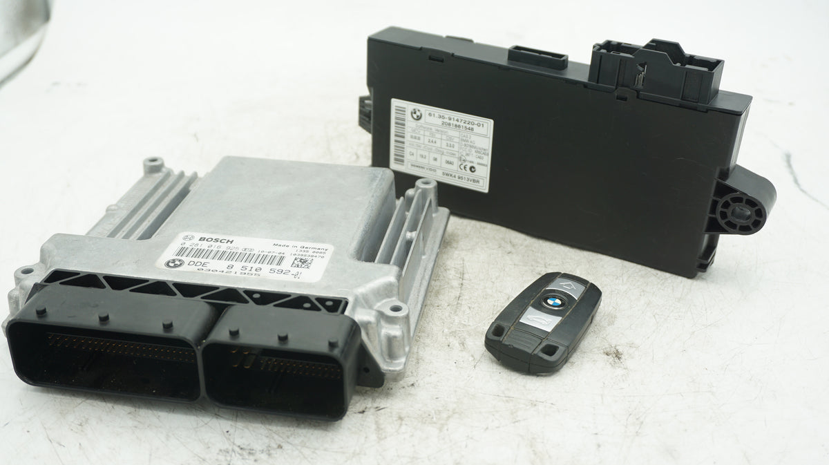 BMW 1 3 5 SERIES LCI E82 E87 E88 E90 N47 2.0 DME ECU CAS AND KEY SET CAS3 8510592 - LRI Autoparts