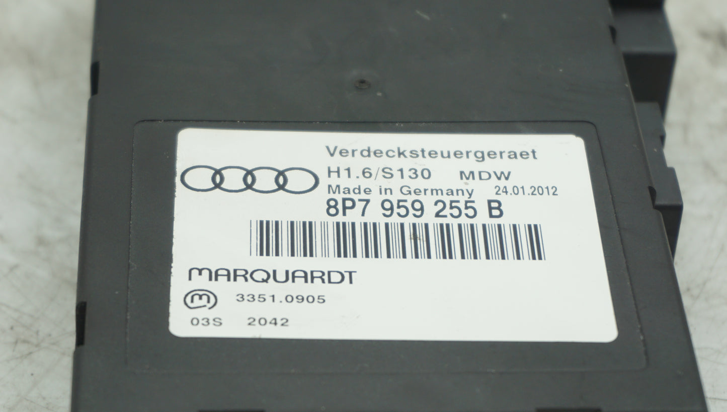 AUDI A3 8P CONVERTIBLE ROOF CONTROL MODULE UNIT 8P7959255