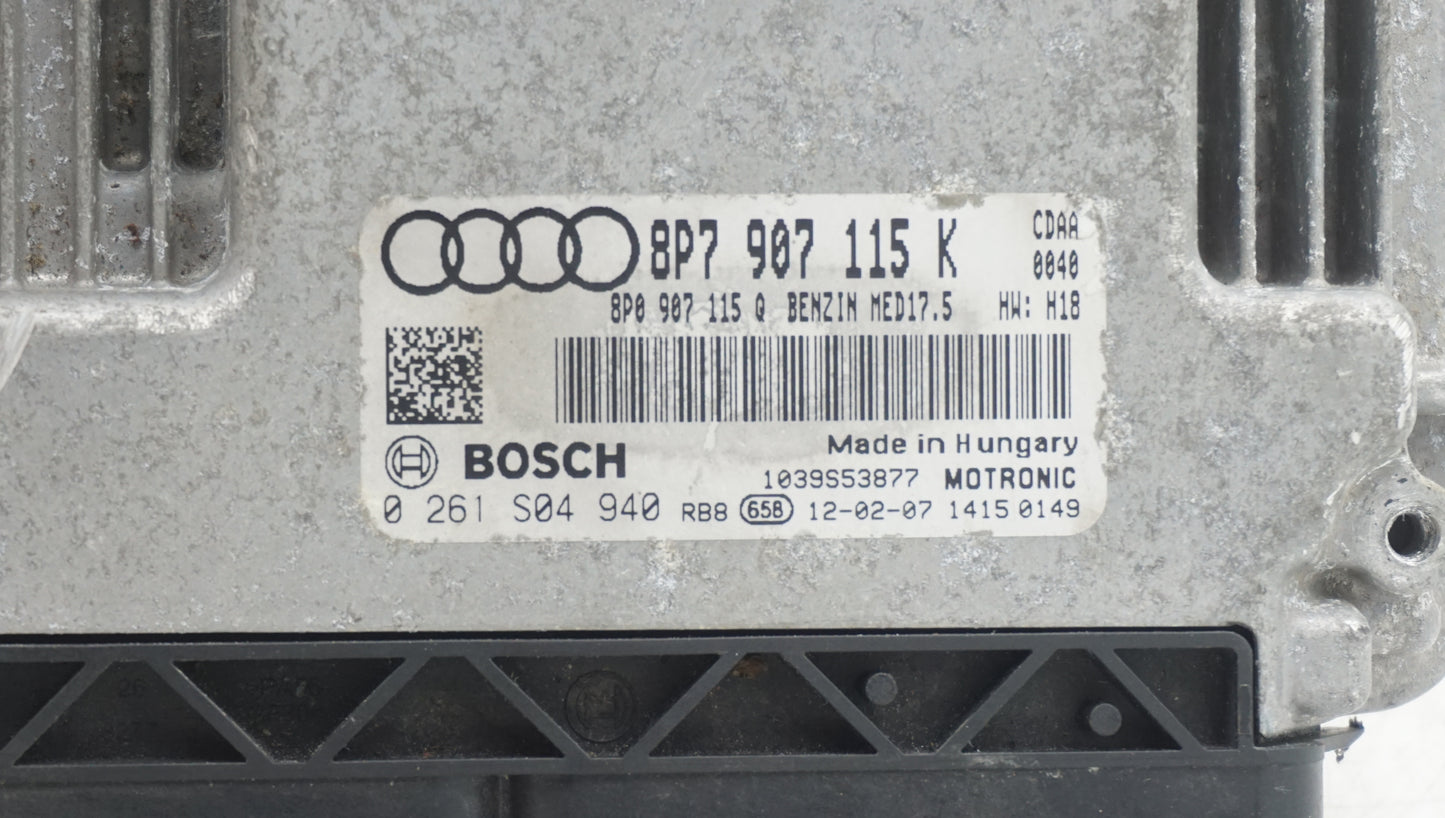 2007 AUDI A3 1.8 T FSI 8P BZB ENGINE CONTROL UNIT ECU 8P7907115K