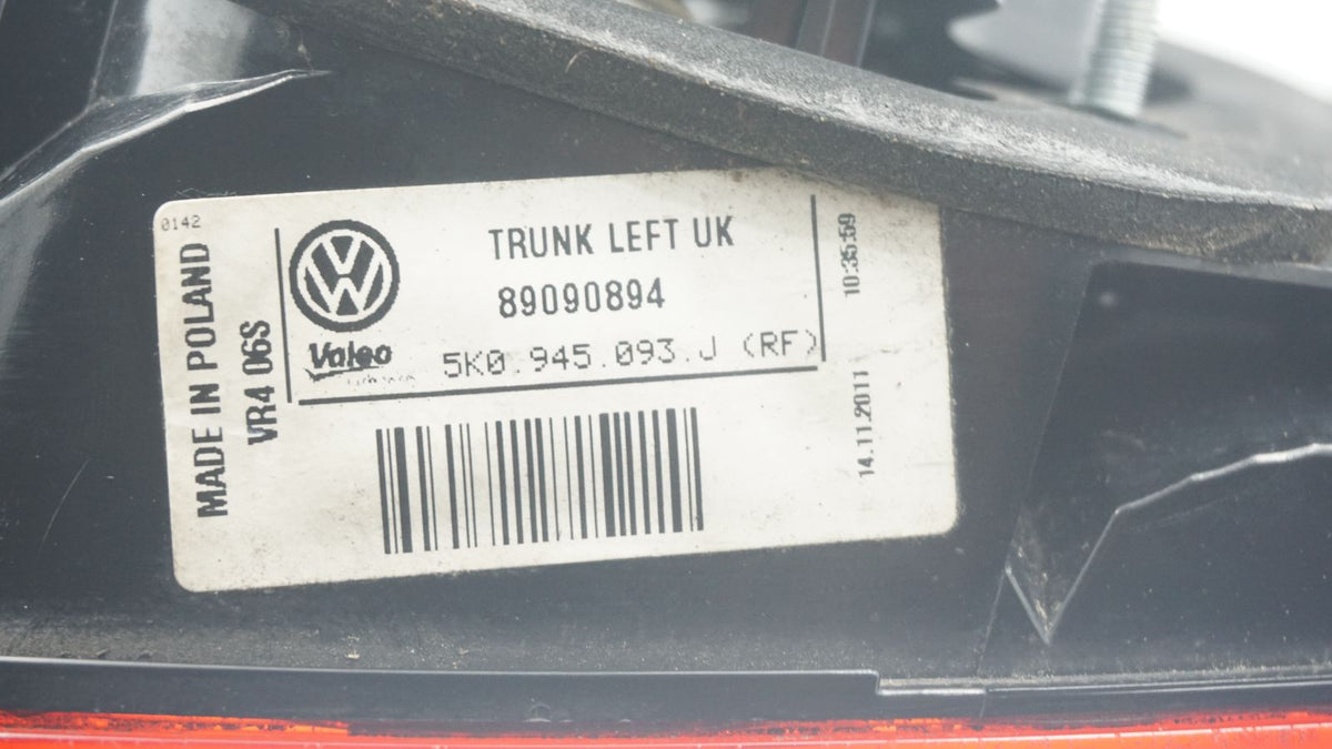 VOLKSWAGEN GOLF MK6 LHS LEFT SIDE INNER TAIL LIGHT 5K0945093J