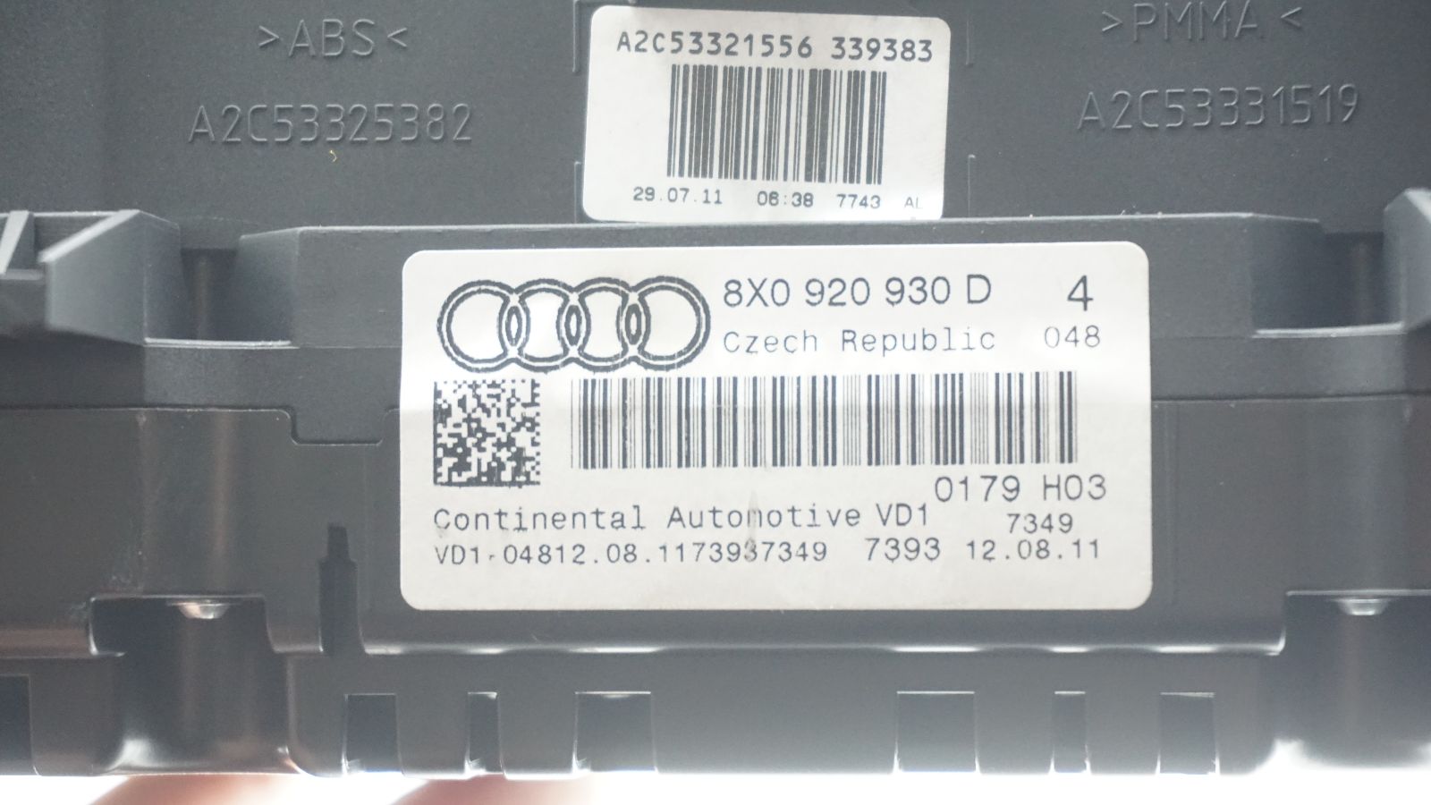 AUDI A1 8X DIESEL SPEEDOMETER 8X0920930D