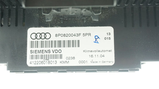 AUDI A3 8P HEATER/AC CONTROLS 8P0820043