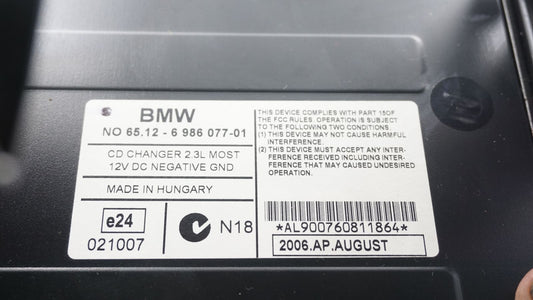 BMW 1 3 SERIES E82 E87 E88 E90 E92 6-DISC CD CHANGER 6986077