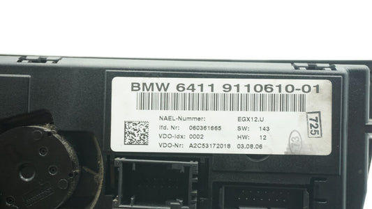 BMW 1 SERIES E82 E87 E88 PRE-LCI CLIMATE CONTROL PANEL 9110610