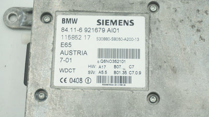 BMW 7 SERIES E65 E66 TELEPHONE TRANSMITTER RECIEVER CONTROL MODULE 6921679