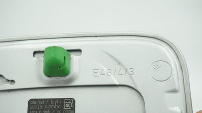 BMW 3 SERIES E46 FUEL GAS CAP DOOR METALLIC SILVER