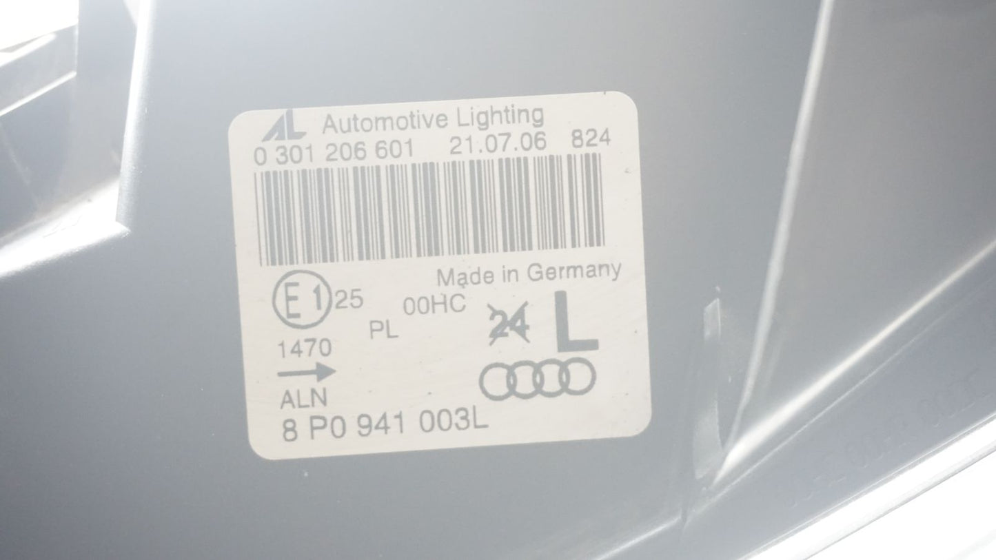 AUDI A3 8P PASSENGER SIDE LHS HEADLIGHT 8P0941003L