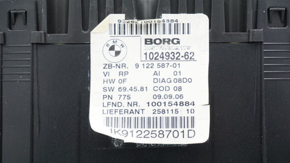 BMW 1 SERIES E82 E87 E88 SPEEDO CLUSTER 4 CYLINDER 9122587