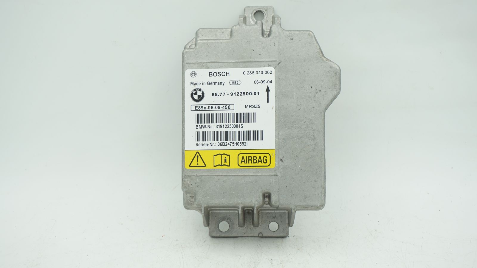 BMW 1 3 X1 SERIES E81 E87 E90 E91 CONTROL UNIT AIRBAG ECU NO CRASH DATA 9122500