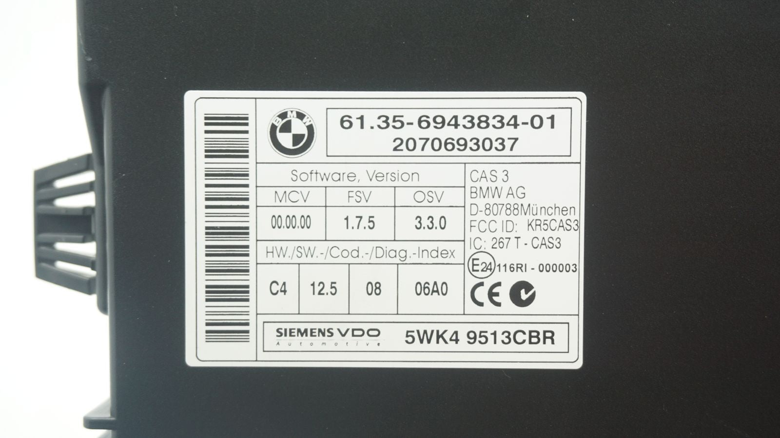 BMW 1 3 5 SERIES LCI E82 E87 E88 E90 N47 2.0 DME ECU CAS AND KEY SET CAS3