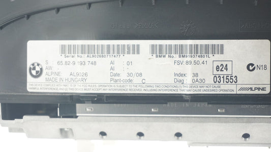 BMW 3 SERIES E90 E91 E92 E93 CCC RADIO SCREEN 9193748